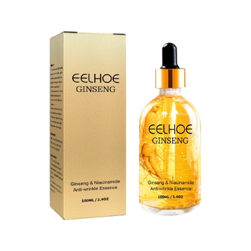 24K Gold Ginseng Serum anti Wrinkle Lifting Firming Fade Fine Lines Lightening Spot Hyaluronic Acid Nicotinamide Facial Essence