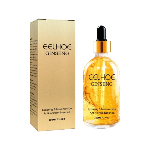 24K Gold Ginseng Serum anti Wrinkle Lifting Firming Fade Fine Lines Lightening Spot Hyaluronic Acid Nicotinamide Facial Essence