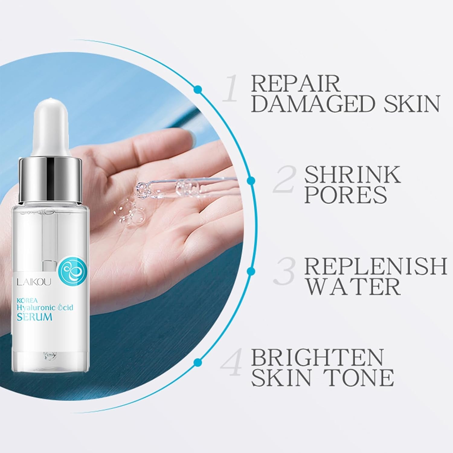 2 Pcs Hyaluronic Acid Serum with Tremella Extract - Day & Night Moisturizing Essence for Enhanced Collagen Production (2.02 Oz)