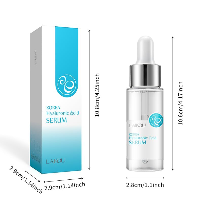 2 Pcs Hyaluronic Acid Serum with Tremella Extract - Day & Night Moisturizing Essence for Enhanced Collagen Production (2.02 Oz)